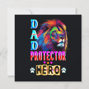 Vater Protector Helden Mitteilungskarte