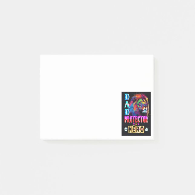 Vater Protector Helden Post-it Klebezettel (Vorderseite)