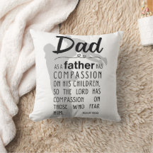 Vater - Psalm 103:13 Christliches Kissen
