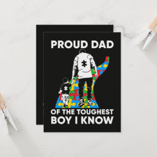 Vater-Puzzle-Autismus-Bewusstseinsgeschenk zum Geb Einladung