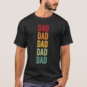 Vater Rainbow Text Vater farbig T-Shirt