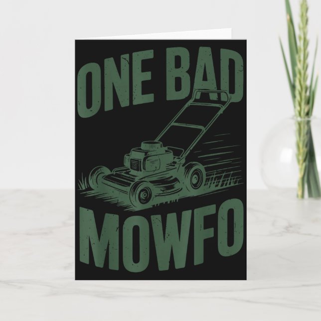 Vater Rasengesetz Ein schlechter Mowfo-Rasenmäher  Karte (Vorderseite)