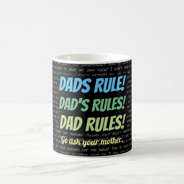 Vater Regel. Geh deine Mutter frag! Kaffeetasse (Mittel)
