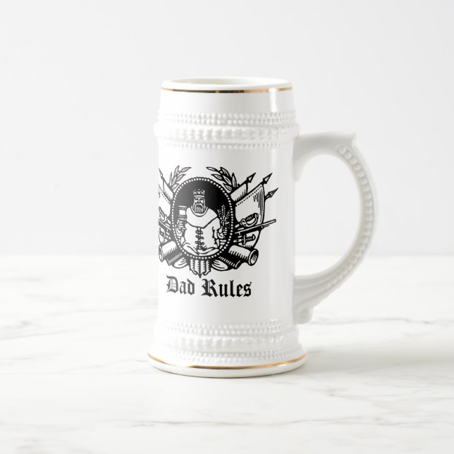 Vater-Regeln! Bierglas (Rechts)