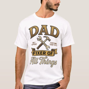 Vater Repariert Alle Dinge Vintage Gravur Shirt_1 T-Shirt