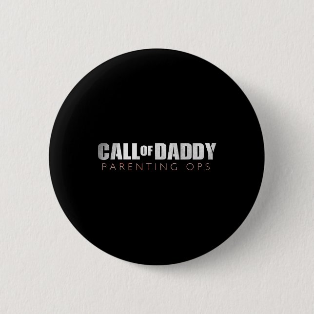 Vater-Ruf von Daddy Elterning Ops Geschenk Button (Vorderseite)