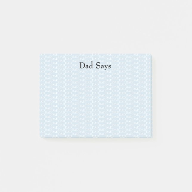 Vater sagt (Gemustert) Post-it Klebezettel (Vorderseite)