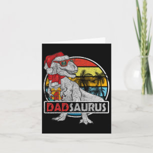 Vater Saurus T Rex Dinosaur Familie Matching Xmas  Karte