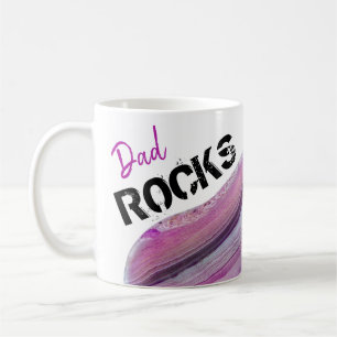 *~* Vater schaukelt Steinachat-Lavendel-Stein Kaffeetasse