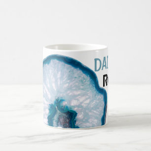 *~* VATER schaukelt Steinblauen Steinachat Kaffeetasse