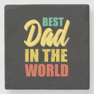Vater schenkt besten Vater in der Welt Steinuntersetzer
