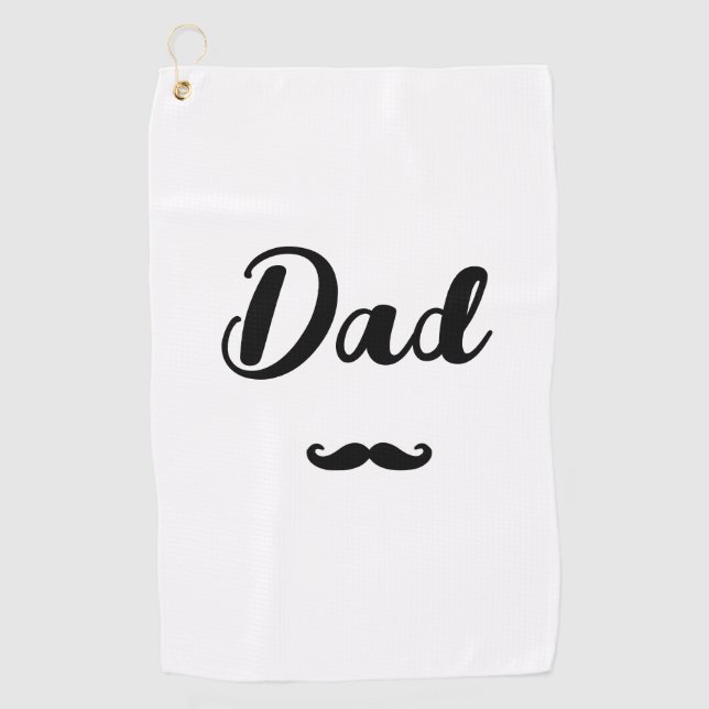 Vater-Schnurrbart Golfhandtuch (Vorderseite)