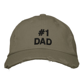 Vater Schwarz Olivgrün Sondertext niedlich modern Bestickte Baseballkappe
