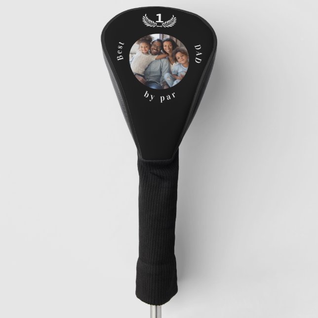 Vater Schwarz-weiß Foto Golf Headcover (Vorderseite)
