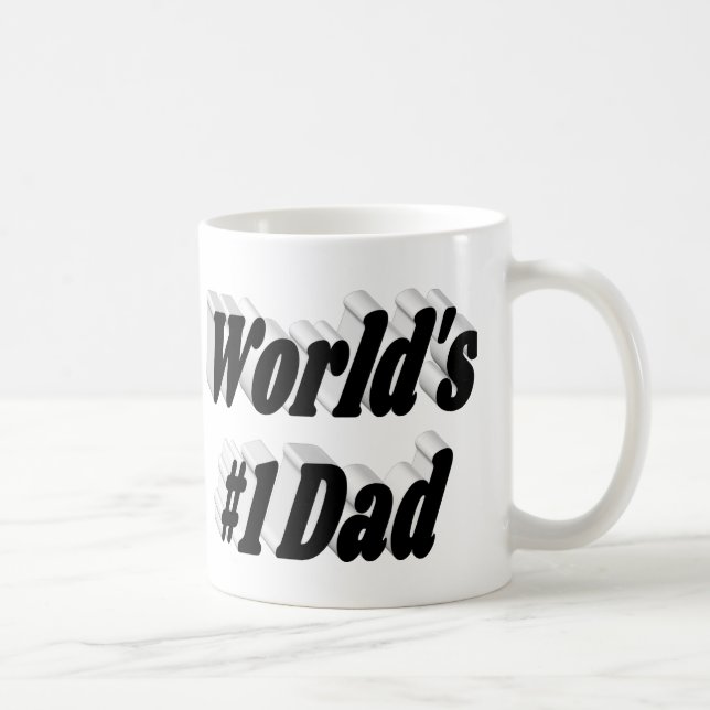 Vater Schwarzer Halbtext Kaffeetasse (Rechts)