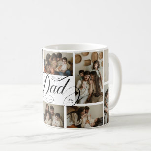 Vater-Script-Typografie 10-Foto-Collage Kaffeetasse