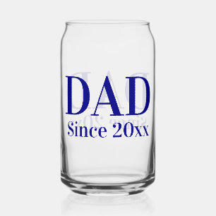Vater seit 20xx Vorlage für Navy Blue Text Dosenglas