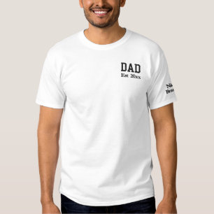 Vater-Shirt mit dem Namen der Schlauch-Kids Besticktes T-Shirt