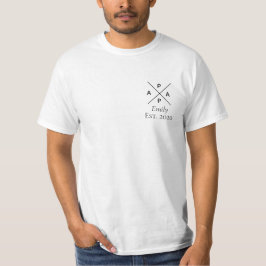 Vater Shirt personalisiert Name und Jahr