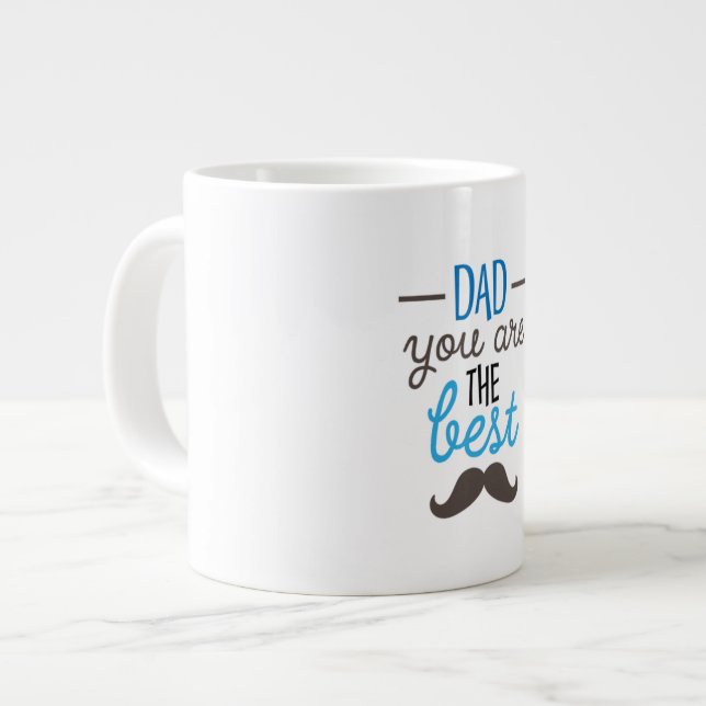 Vater Sie sind die beste Jumbo-Tasse (Vorderseite Links)
