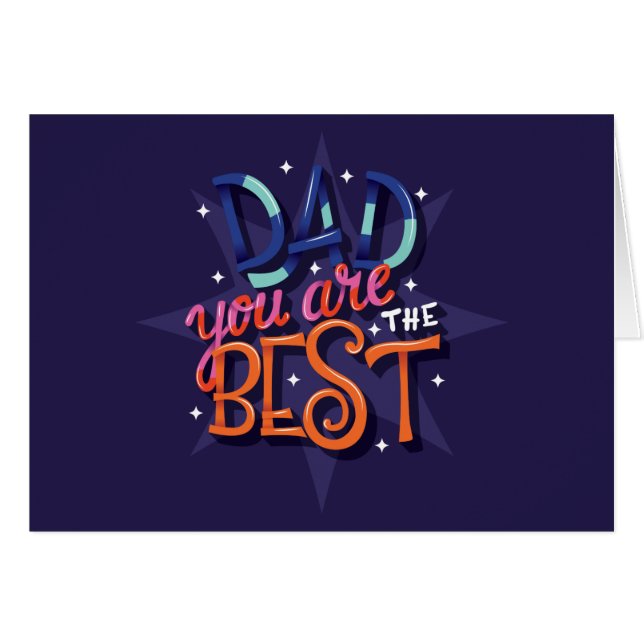 Vater Sie sind die beste Typografie (Vorderseite (Horizontal))