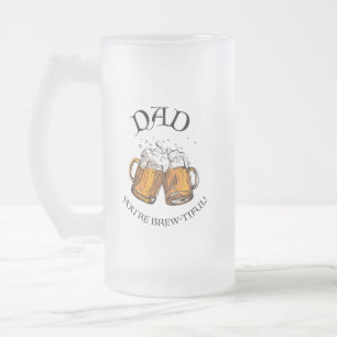 Vater, Sie sind eine großartige Grafik-Mattiert-Bi Mattglas Bierglas