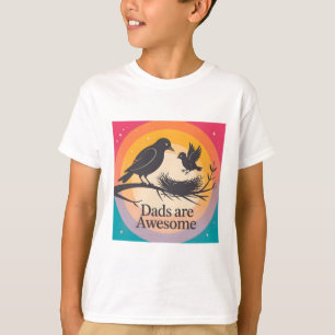 Vater sind Phantastisch - Retro-Sonnenuntergang T-Shirt