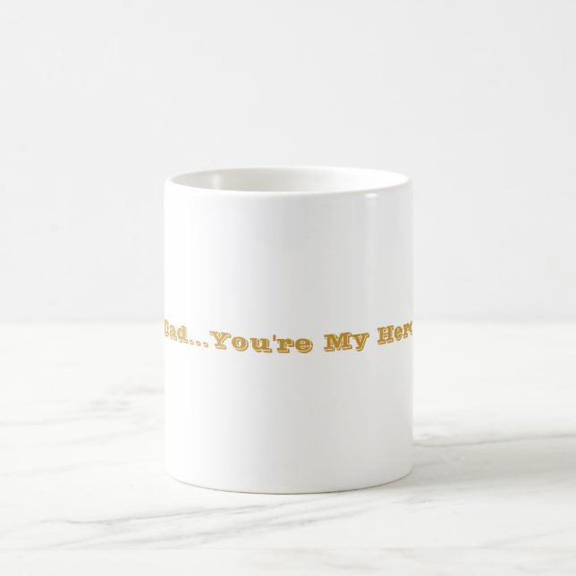 "Vater… sind Sie mein Held " Kaffeetasse (Mittel)