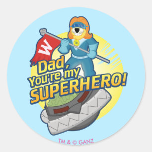 Vater, sind Sie mein Superhero Runder Aufkleber