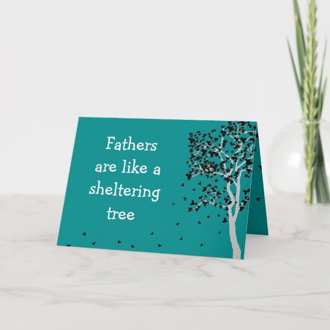 Väter sind wie ein Schutzbaum ~ Card Vater Karte (Vorderseite)