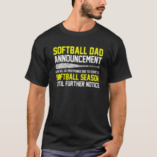 Vater-Softball-Ankündigung für Männer Softball P T-Shirt