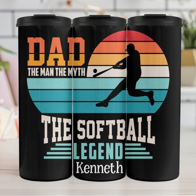 Vater Softball Legend Graphic Thermosbecher (Von Creator hochgeladen)