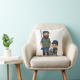 Vater-Sohn-Angeltag Kissen
