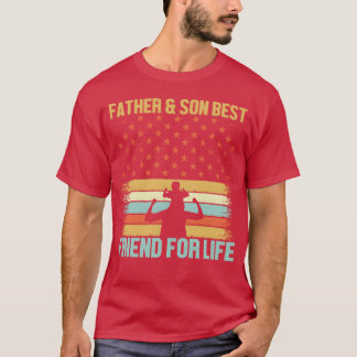 Vater Sohn bester Freund für Leben Retro T-Shirt