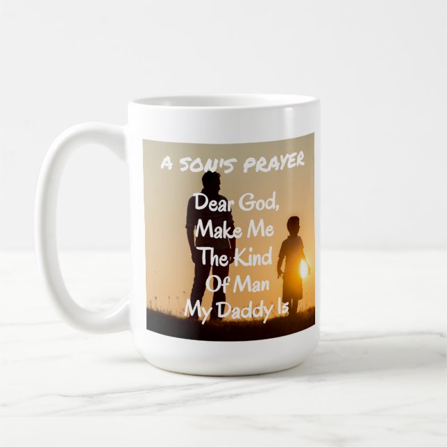 Vater, Sohn, Gebetskaffee Tasse (Links)