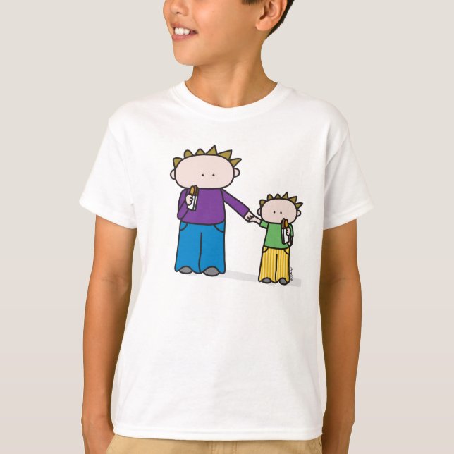 Vater Sohn - Kinder Kleidung T-Shirt (Vorderseite)