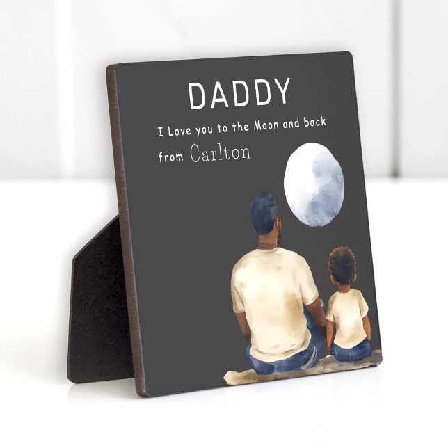 Vater Sohn Mond Botschaft Schild Fotoplatte (Von Creator hochgeladen)