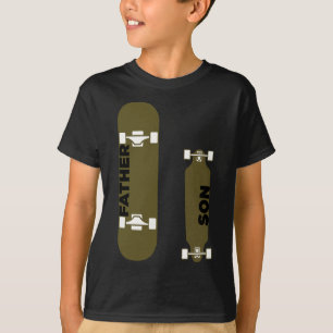 Vater Sohn Skater Skateboard Skate Skating Board F T-Shirt