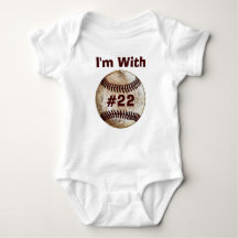 Vater Son Matching Apparel Baseball Baby Strampler