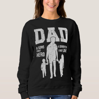Vater Sons Erste Heldentochter-Liebe zum Vatertag Sweatshirt