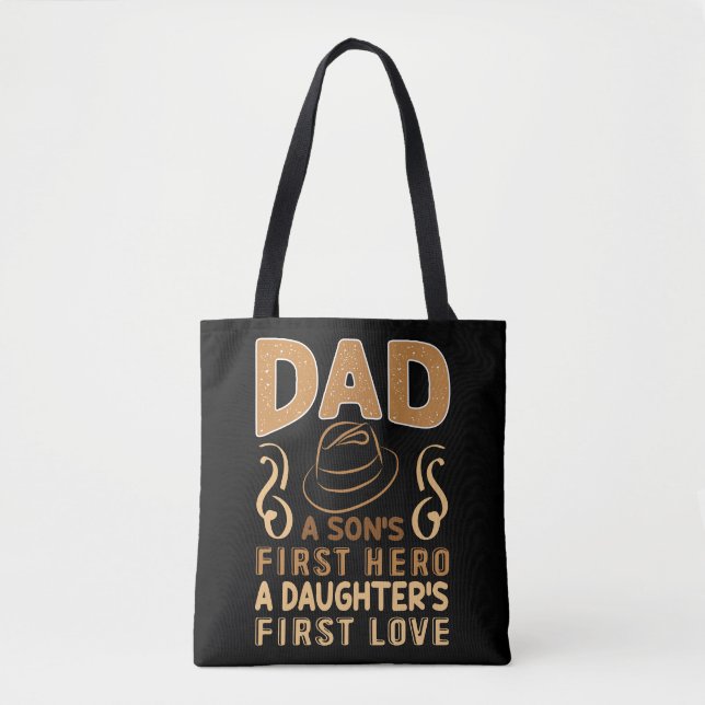 Vater - Sons erster Helden, Tochter erste Liebe Tasche (Vorderseite)
