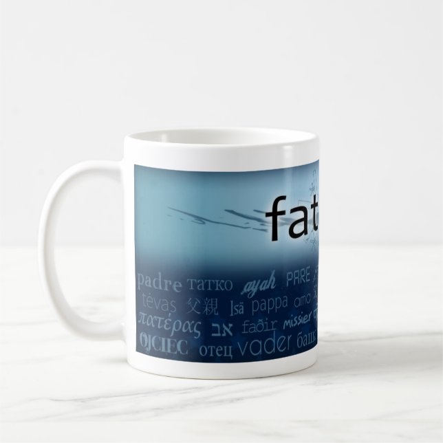 "Vater - Sprachen Kaffeetasse (Links)