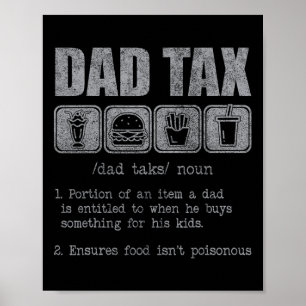 Vater Steuer Definition Lustige Vater Steuer Witze Poster