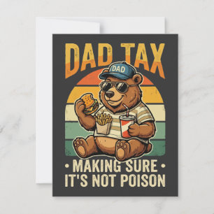 Vater Steuer Lustiger Bär Vater Humor Design Mitteilungskarte