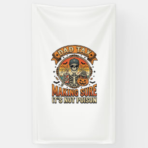 Vater Steuer Lustiges Halloween Skelett Süßigkeite Banner