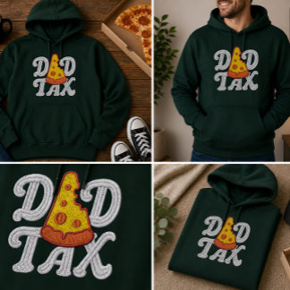 Vater-Steuer Lustiges Pizza-Geschenk Bestickter Hoodie