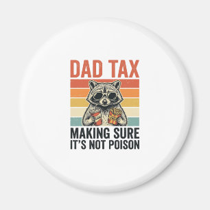 Vater Steuer Waschbär Vintage Lustiges Vater T-Shi Magnet