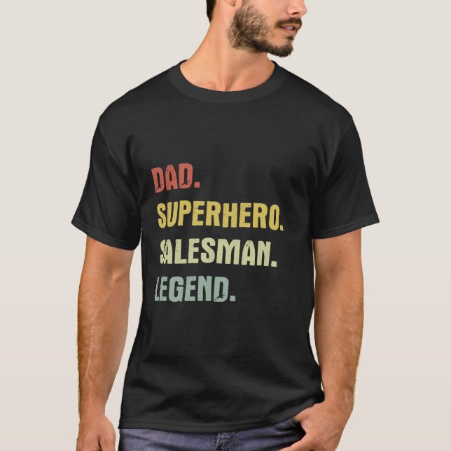 Vater Superheld-Händler-Legende T-Shirt (Vorderseite)