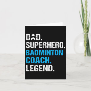 Vater Superhero Badminton Coach Funny Badminton Co Karte