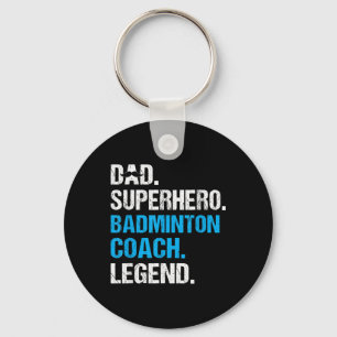 Vater Superhero Badminton Coach Funny Badminton Co Schlüsselanhänger